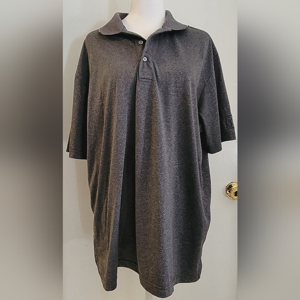 PGA Tour Polo Shirt, Size XXL, Gray/ Silver